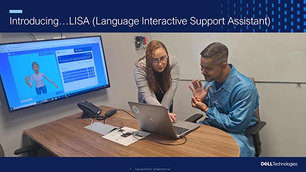 Using AI, Dell has created a tool that allows deaf or hard-of-hearing employees to engage with company services without the need for a sign language interpreter. 